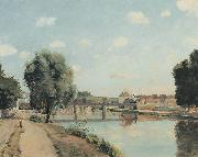 Camille Pissarro Raolway Bridge at Pontoise France oil painting artist